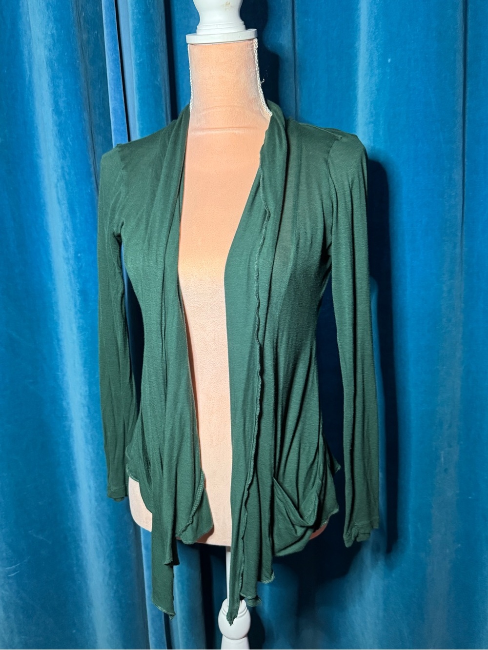 Women’s Open Front Lightweight Cardigan - Forest Green
